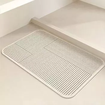 Простой легкий роскошный коврик для ванной из диатомовой грязи, нескользящий, быстросохнущий, впитывающий, для двери ванной комнаты 40 * 60CM [Diatom Mud]