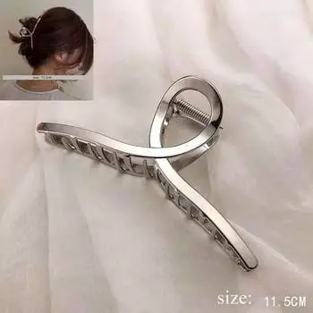 Простой Металлический Полый Геометрический Зажим-Краб Женские Элегантные Аксессуары для Волос Крест Краб Заколка для Ванны для Женщин Модный Головной Убор для Девушки