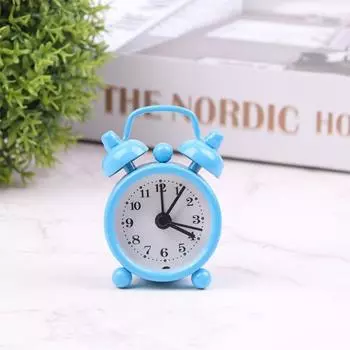Простой мини-будильник, бесшумный, маленький, настольный, 6 цветов, прикроватный будильник, декор стола белый