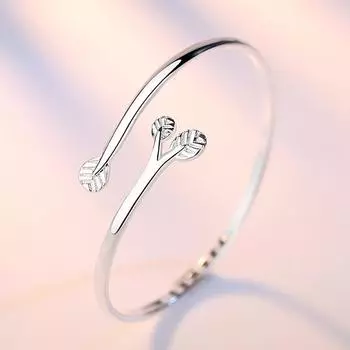 Простой модный браслет из трех листочков Универсальный изящный браслет из трех листочков