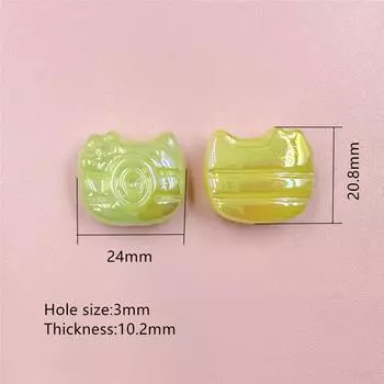 Простой модный браслет, ожерелье, изготовление материалов ручной работы, УФ-цветная камера, форма 20,8*24 мм, 10 шт., аксессуары для ювелирных изделий своими руками, модные свободные бусины розовый