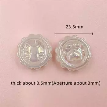 Простой модный браслет, ожерелье, изготовление свободных бусин, акриловая кошачья лапа, 10 шт. Материалы для самостоятельного изготовленияМатериалы ручной работы, ожерелье, ювелирные изделия своими руками, аксессуары 23,5 мм оранжевый