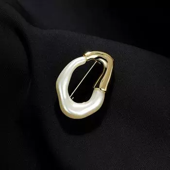 Простой, модный, индивидуальный темперамент, чувство дизайна, брошь особой формы, женская высококачественная изысканная универсальная куртка-корсаж, брошь для кардигана