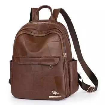 Простой модный рюкзак женская сумка мода pu ретро рюкзак для поездок на работу из улицы чёрный