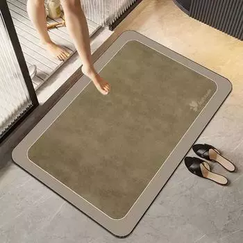 Простой мягкий коврик из диатомовой грязи, впитывающий коврик для двери ванной комнаты, нескользящий быстросохнущий коврик 60 * 90cm (crystal velvet)
