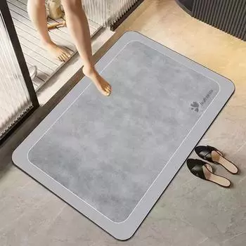 Простой мягкий коврик из диатомовой грязи, впитывающий коврик для двери ванной комнаты, нескользящий быстросохнущий коврик 60 * 90Cm