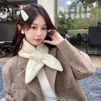 Простой мягкий шарф, сохраняющий тепло, аксессуары для одежды, ветрозащитный, защита шеи, термошарф, однотонный шарф для улицы, подарки бежевый