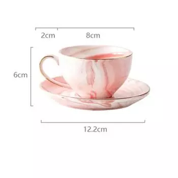 Простой мрамор в скандинавском стиле, керамическая чашка для послеобеденного чая, кофейная чашка, блюдо с цветком, чашка для чая, чашка для воды, чашка для молока