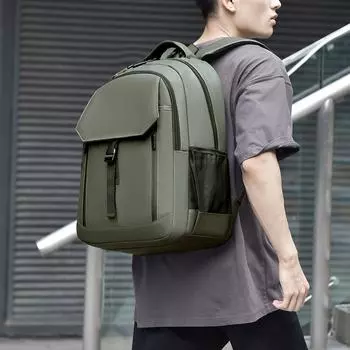 Простой мужской и женский рюкзак, большой емкости, школьный рюкзак для старшеклассников, повседневный деловой рюкзак серый