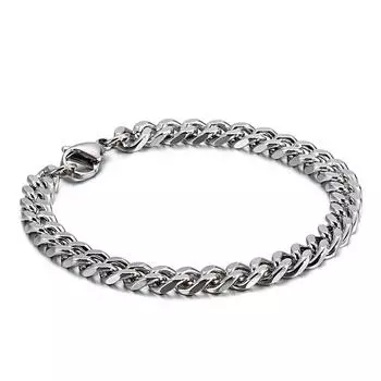 Простой мужской модный браслет в стиле хип-хоп из титановой стали, аксессуары, 20 см 4mm