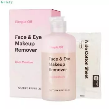 Простой набор для снятия макияжа с лица и глаз Deep Moisture Special Set 240 мл + 15 ватных дисков