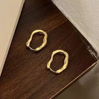 Простой нерегулярный геометрический дизайн, темперамент, холодный ветер, ушная пряжка, защита окружающей среды