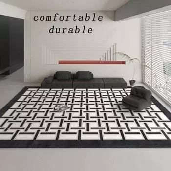 Простой нескользящий, впитывающий мягкий ковер для спальни, офиса или гостиной 80x120 cm