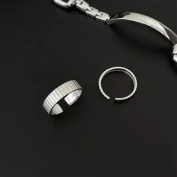 Простой нишевый ретро-дизайн с вертикальным узором кольцо женское ins high sense cold wind стерлинговое серебро открытое указательное кольцо новое opening adjustable