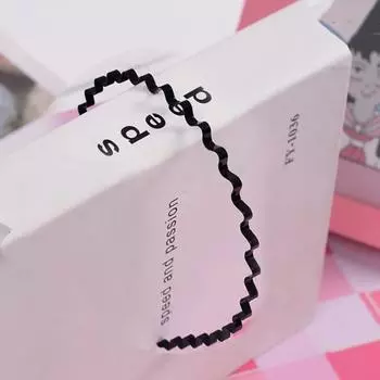 Простой ободок для волос в форме волны, тонкий металлический ободок для волос, корейский крестообразный пружинный ободок, мужской эластичный головной убор, аксессуары для волос