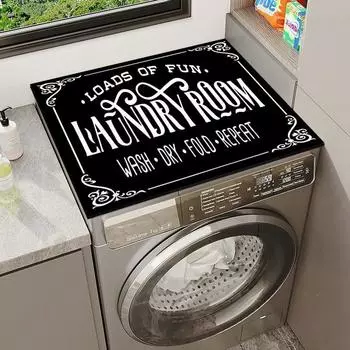 Простой однотонный чехол для стиральной машины, холодильника, стола для холодильника, микроволновой печи, пылезащитный чехол, впитывающий декоративный коврик, нескользящая подкладка 30*40cm