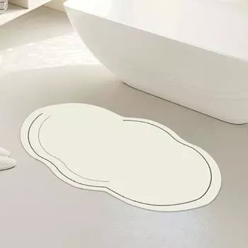 Простой однотонный коврик для ванной комнаты с диатомовой грязью Yunduo для ванной комнаты, впитывающий быстросохнущий коврик для ног, бытовой противоскользящий коврик для пола 40 * 60cm