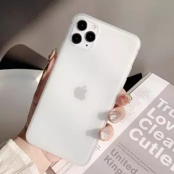 Простой однотонный прозрачный мягкий силиконовый чехол для телефона Iphone 12 Mini 11 Pro Max X Xs Max Xr 7 7plus 8 Plus, чехлы For iPhone 8 Puls