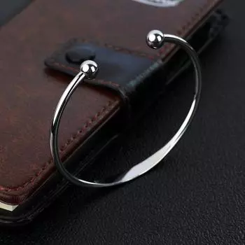 Простой открывающийся полированный браслет из нержавеющей стали, плоский изогнутый браслет для женщин, холодный ветер, форма С, титановая сталь, украшение для руки