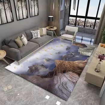 Простой печатный ковер китайский коврик для пола гостиная спальня ванная комната чайный столик большой коврик для кровати домашний ковер 140*200cm