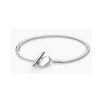 Простой, персонализированный и универсальный посеребренный браслет из бисера, сделанный своими руками, для вашей девушки или лучшей подруги. Браслет в форме сердца 16cm