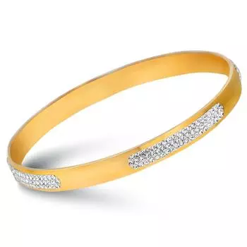 Простой персонализированный трехрядный браслет из титановой стали в холодном стиле с цирконием, многоцветный браслет золотой