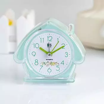 Простой пластиковый будильник для студента с легкими часами конфетного цвета для дома, прозрачный и удобный для переноски будильник белый