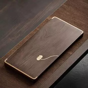 Простой поднос для чая из цельного дерева, эбеновое дерево, маленький чайный столик, бытовой поднос из сухой пены, простой поднос, японский практичный поднос для горшка