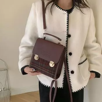 Простой повседневный рюкзак для путешествий на открытом воздухе, 2024, новый модный женский маленький рюкзак, корейская версия школьного рюкзака для школьников хаки