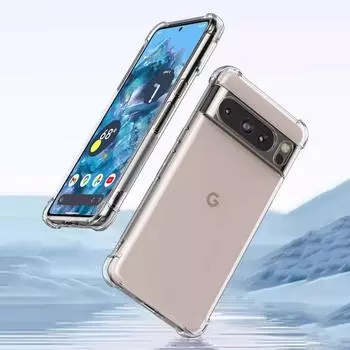 Простой прозрачный силиконовый чехол для телефона Google Pixel 9 Pro XL 8A 7A 6 Pro тонкий ударопрочный TPU мягкий прозрачный чехол Google Pixel 9 прозрачный