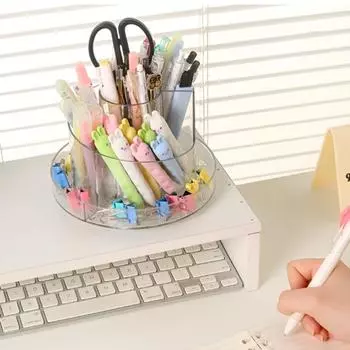 Простой ящик для хранения ручек, многофункциональный органайзер для канцелярских принадлежностей, держатель для кистей для макияжа, для студентов