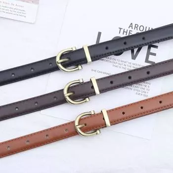 Простой ремень из искусственной кожи с металлической пряжкой, украшение для платья, модные джинсы, брюки, декор для школы кофейный