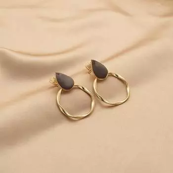 Простой ретро металлический геометрический круглый кулон модный женский противомоскитный ушной зажим без отверстий для ушей