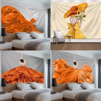 Простой рисунок персонажа, гобелен, украшение стены дома, гобелен, спальня, гостиная, гобелен 100x75cm