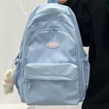 Простой рюкзак большой емкости для старшей школы, сумка для книг, водонепроницаемый нейлоновый дорожный рюкзак, школьные сумки для подростков и девочек фиолетовый