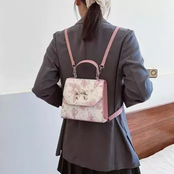 Простой рюкзак большой вместимости, женская простая модная сумка, женская летняя мода 2024 года, повседневная сумка-тоут в стиле ретро чёрный