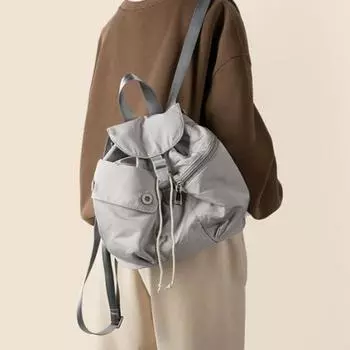 Простой рюкзак «все в одном» с завязками на шнурке, вместимость для путешествий, рюкзак для отдыха, сумка на два плеча Advanced Sense серый