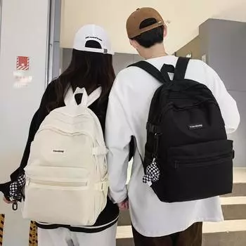 Простой школьный рюкзак для девочек, учениц средних классов, кампусный рюкзак, корейская версия, рюкзак в стиле колледжа, учениц начальной школы, большой вместимости