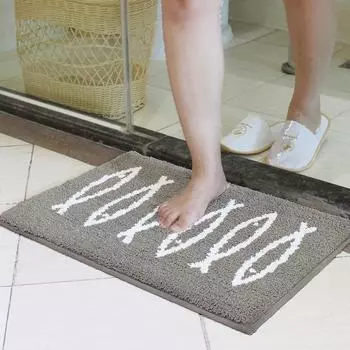 Простой скандинавский коврик для пола, коврик для двери, коврик для спальни, туалета, ванной комнаты, впитывающий коврик для ног, противоскользящий коврик 40 * 60cm [crystal velvet thin]