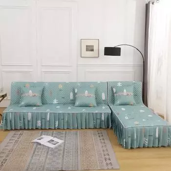 Простой складной чехол для дивана-шезлонга без подлокотников, встроенный комплект подушек для дивана, полный набор подушек, универсальный 120*140+30 hem