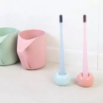 Простой сладкий цвет в японском стиле, керамический материал, подставка для ручки для зубной щетки розовый