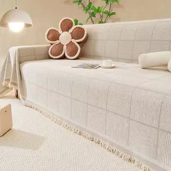Простой современный чехол для дивана, полотенце, шенилл, нескользящий, устойчивый к царапинам, минималистский стиль, подходит для всех сезонов, чехол для спинки, полностью покрытый тканью, одеяло 180*130cm