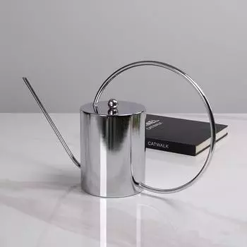 Простой современный легкий роскошный металлический серебряный декоративный чайник, чайник, шкаф, украшения, модель чайного столика, мягкие украшения для комнаты 46*12*25CM