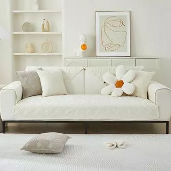 Простой современный плюшевый утолщенный нескользящий чехол для дивана, полотенце, зимняя хрустальная бархатная подушка для дивана, сплошной цвет 70x70