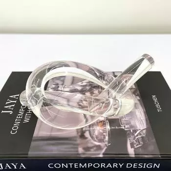 Простой современный прозрачный кристалл абстрактный узел украшение креативное украшение модель комнаты кабинет гостиная настольное украшение 2