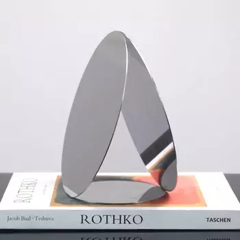 Простой современный серебряный металлический зеркальный геометрический орнамент гостиная тумба под телевизор модель рабочего стола креативное украшение