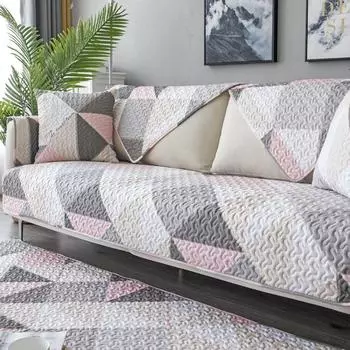 Простой современный всесезонный универсальный противоскользящий чехол для дивана из хлопкового твила с несколькими размерами на выбор. 70*70cm