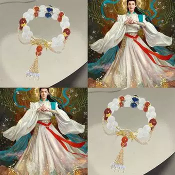 Простой сплав до конца луны, китайские ювелирные изделия, цепочка с кисточками, женский браслет, подвеска из бусин E