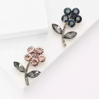 Простой сплав полный бриллиант цветок брошь мода High Sense женское платье кардиган корсаж ювелирные изделия булавка