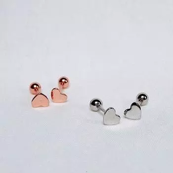 Простой стиль дизайна изысканные глянцевые серьги-гвоздики Love в форме сердца слоновая кость